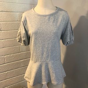 NEW Halogen Gray Short Sleeve Top